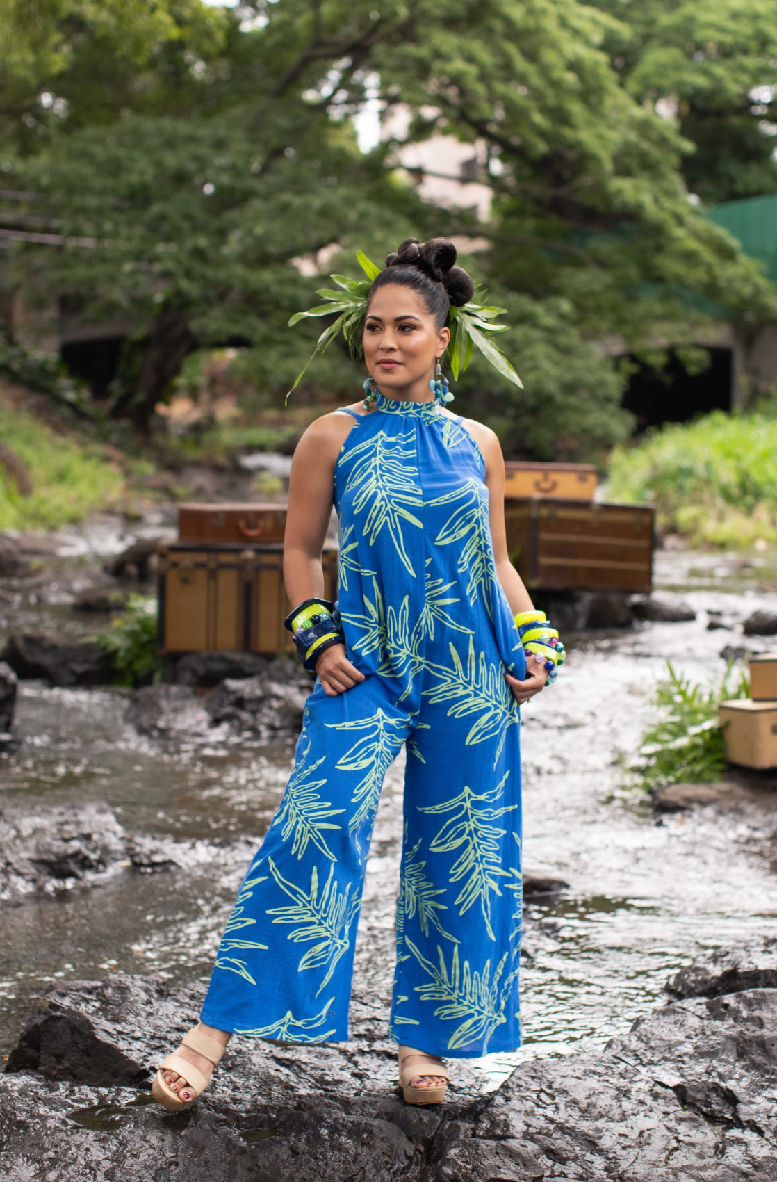 Kaleinani Halter Pant Romper GAUZE (MMʻ25)