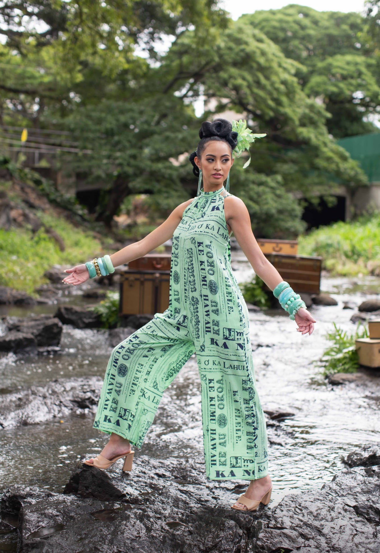 Kaleinani Halter Pant Romper GAUZE (MMʻ25)