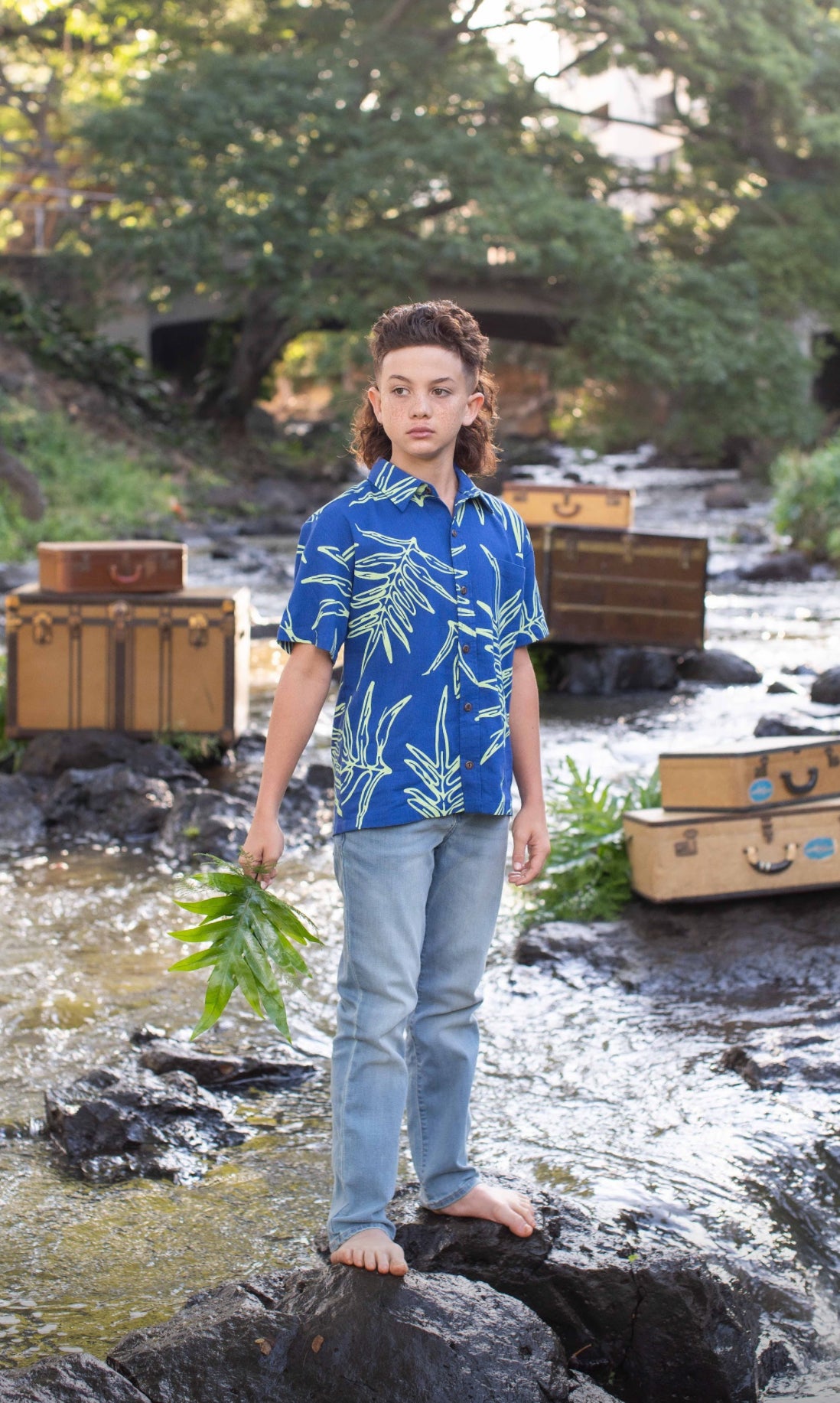 Boyʻs Aloha Shirt LINEN (MMʻ25)