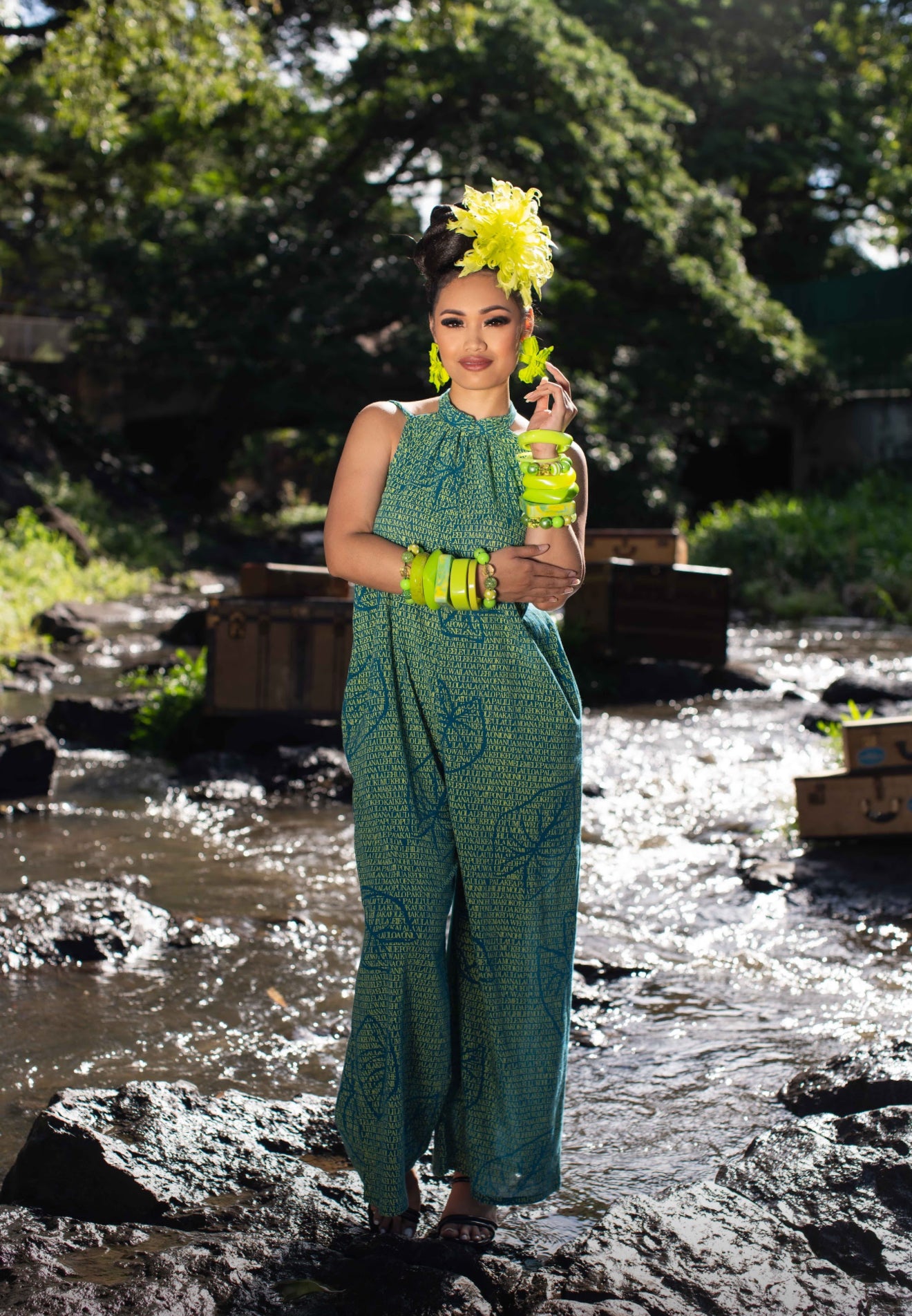 Kaleinani Halter Pant Romper GAUZE (MMʻ25)