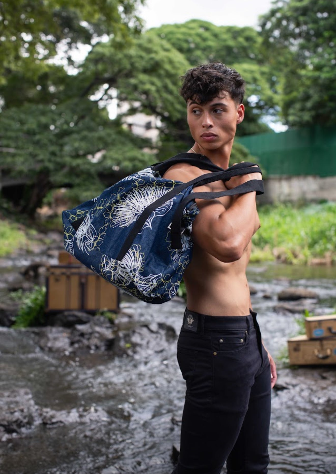 KIHOLO CARRY ALL DUFFEL (DENIM PAKAHI DENIM PALUA)