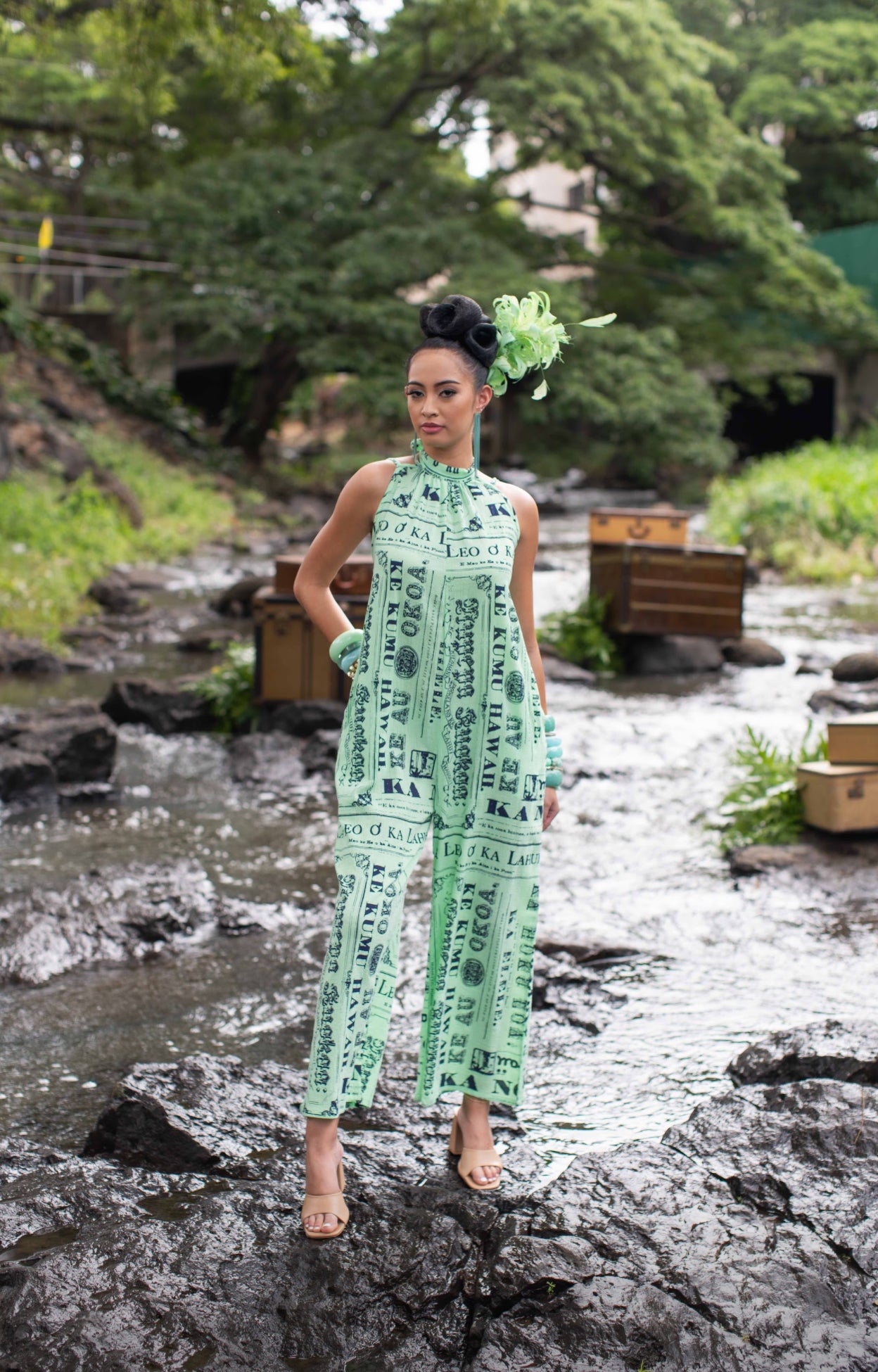 Kaleinani Halter Pant Romper GAUZE (MMʻ25)