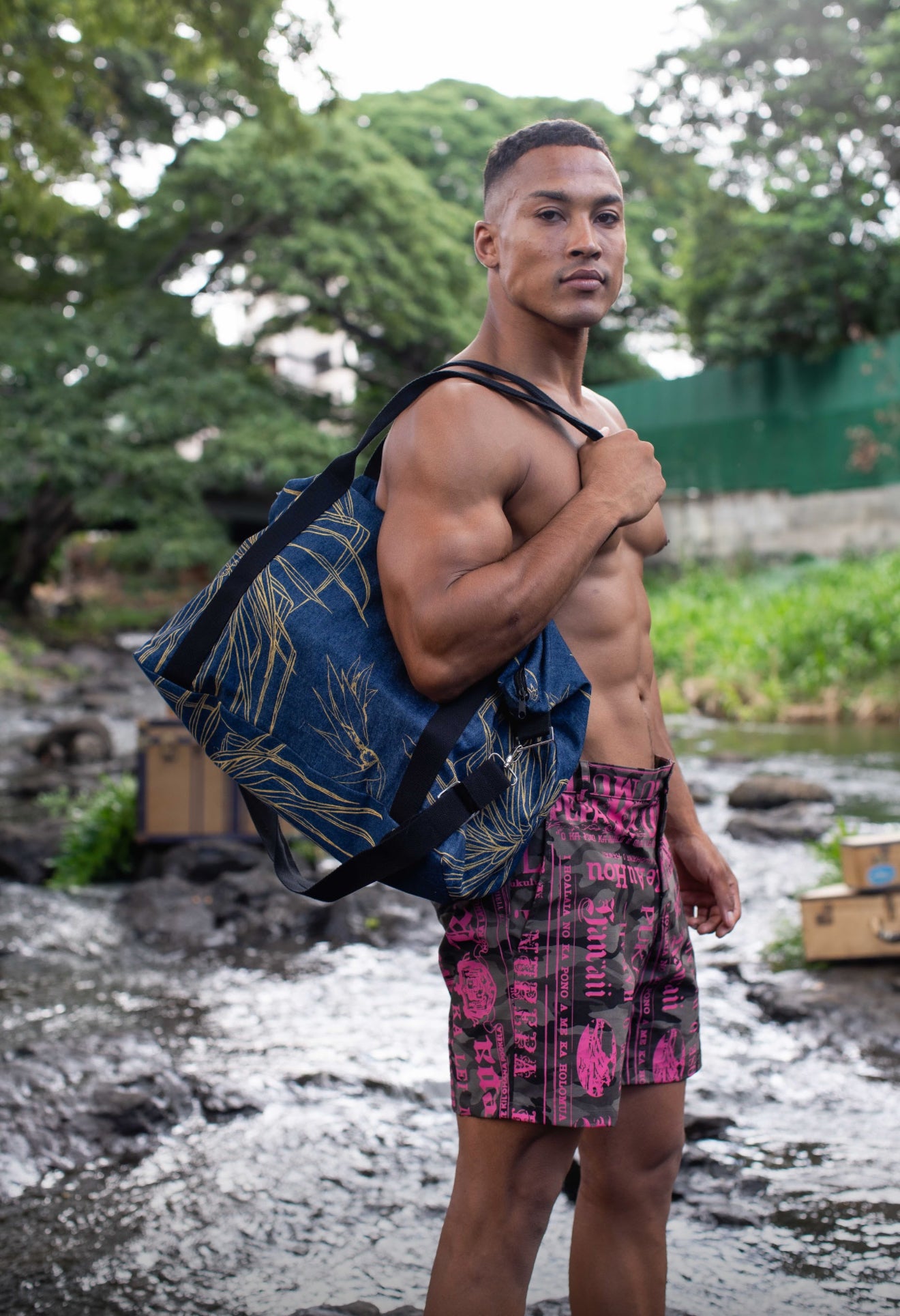 KIHOLO CARRY ALL DUFFEL (DENIM PAKAHI DENIM PALUA)