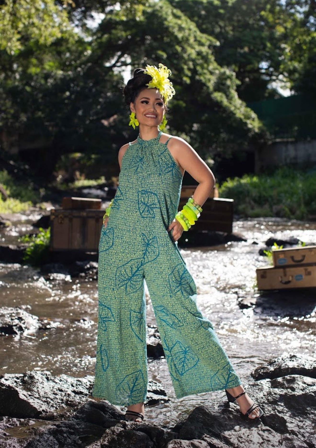 Kaleinani Halter Pant Romper GAUZE (MMʻ25)
