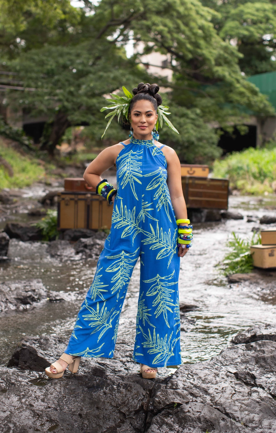 Kaleinani Halter Pant Romper GAUZE (MMʻ25)