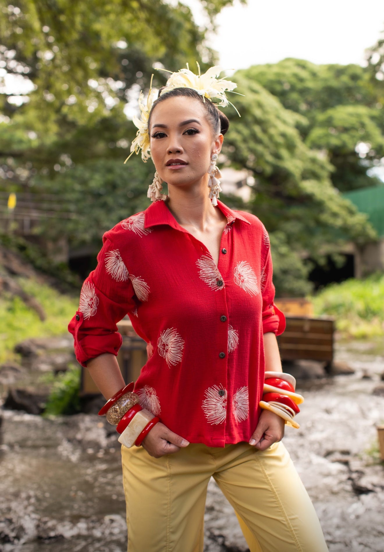 Kauʻi Long Sleeve Blouse GAUZE (MMʻ25)