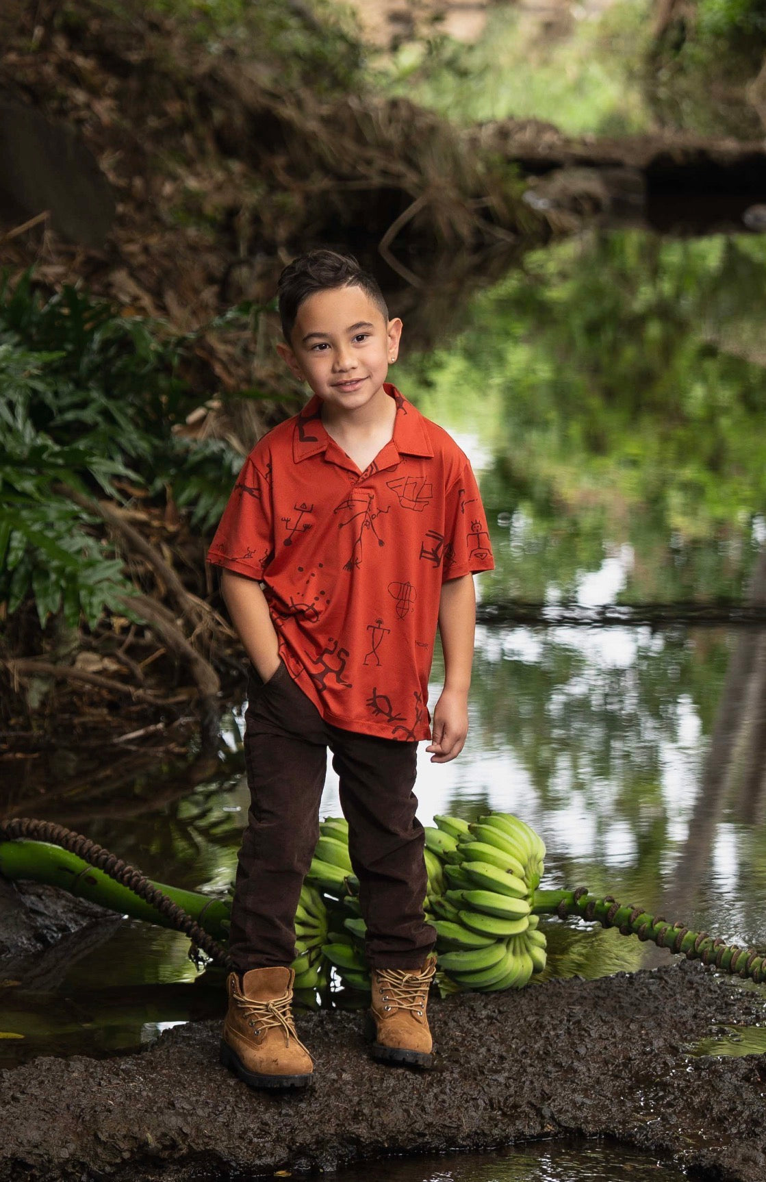BOYS Kailianu Pullover Short Sleeve Shirt DTY-S ( MM ʻ26)