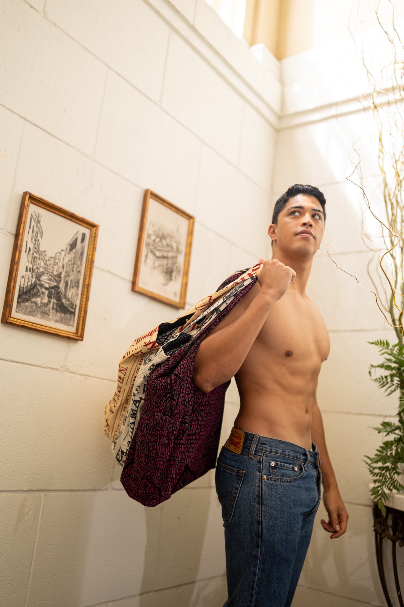 NIUMALU 20" TOTE BAG (LINEN- Winter ʻ25)