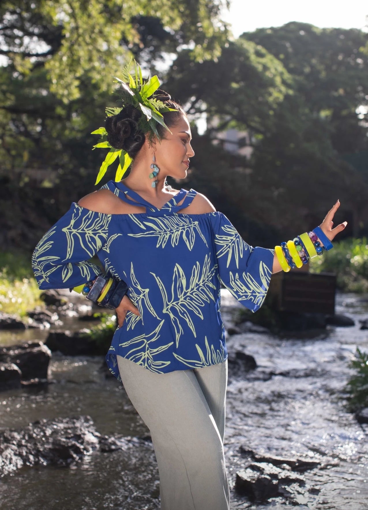 Hawaiian designer dresses hot sale