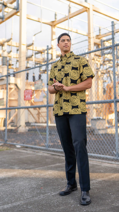 ALOHA SHIRT PULLOVER LINEN (GOLDʻ25)