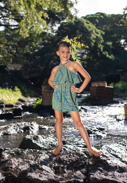 Girl’s Lilia Ruffle Romper WOOL DOBBY (MMʻ25)