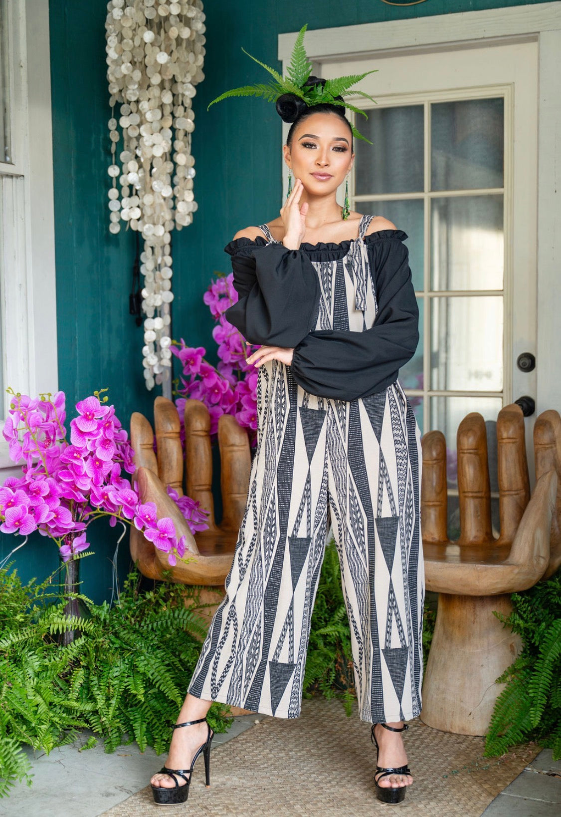 Kaʻi Tie Romper 3/4 AIRFLOW (HMP)