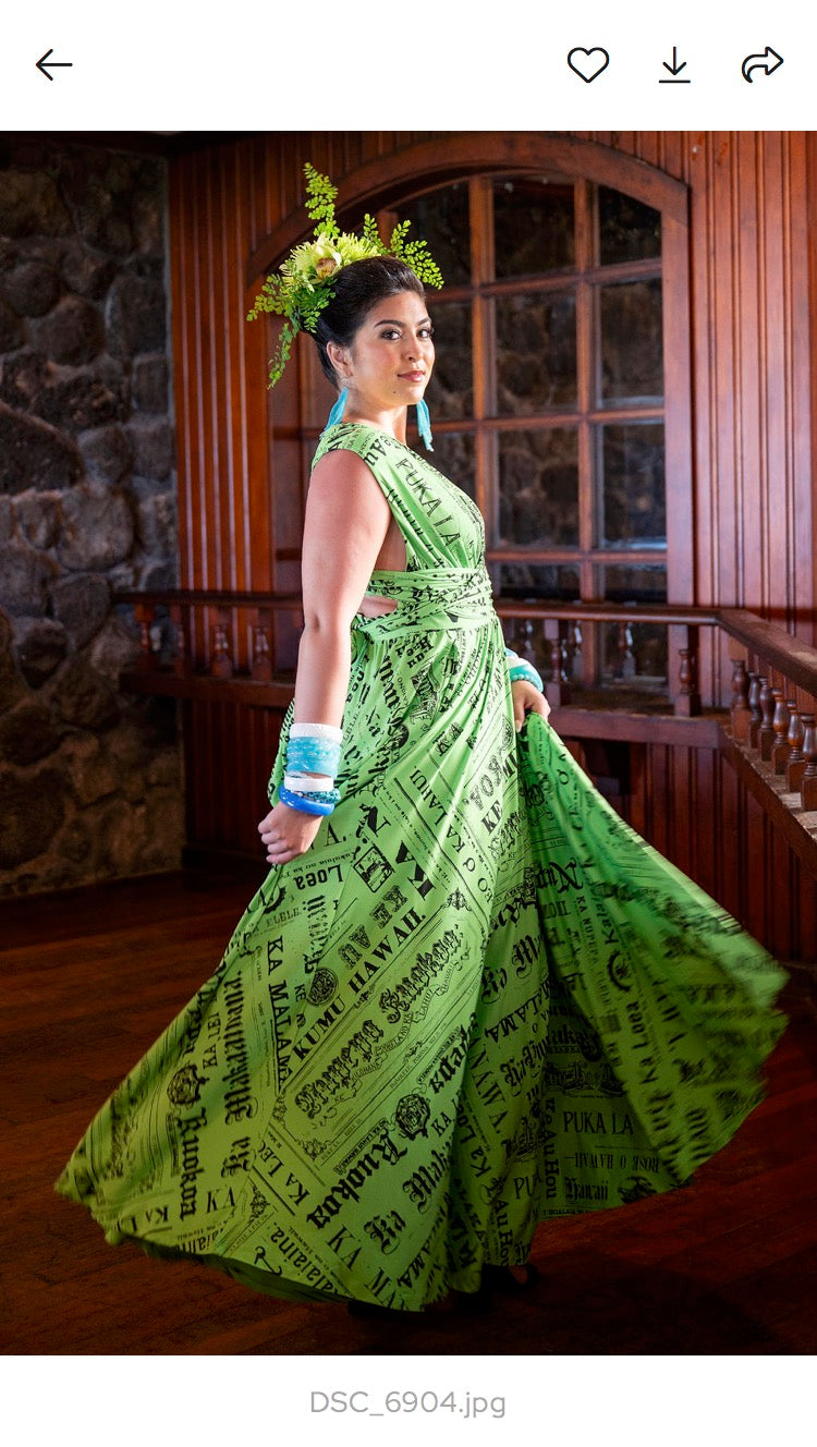 Kolohe Wrap Dress  DTY-S (NEON GREEN)