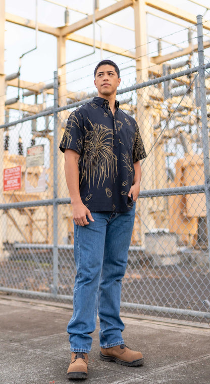 ALOHA SHIRT PULLOVER LINEN (GOLDʻ25)