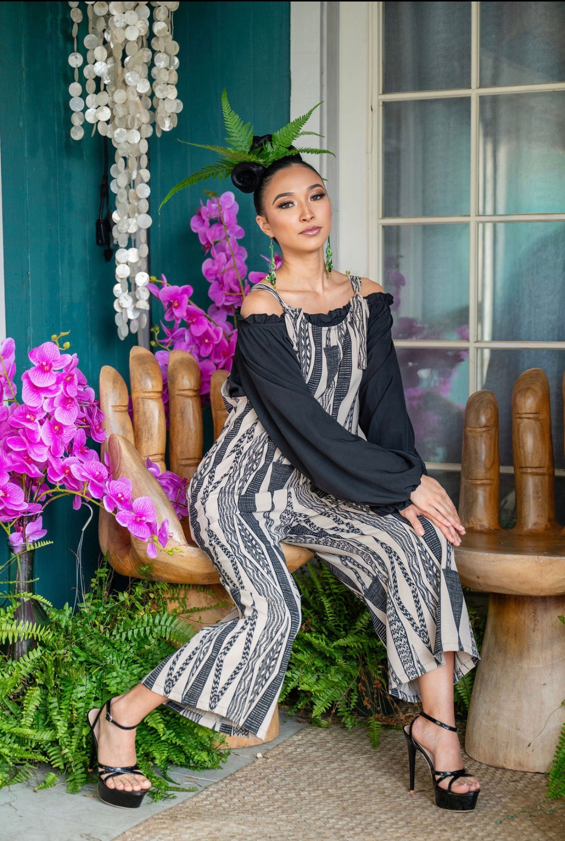 Kaʻi Tie Romper 3/4 AIRFLOW (HMP)