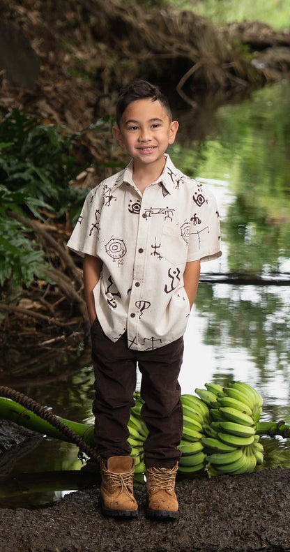 Aloha Shirt BOYʻS SHORT SLEEVE (LINEN MM ʻ26)