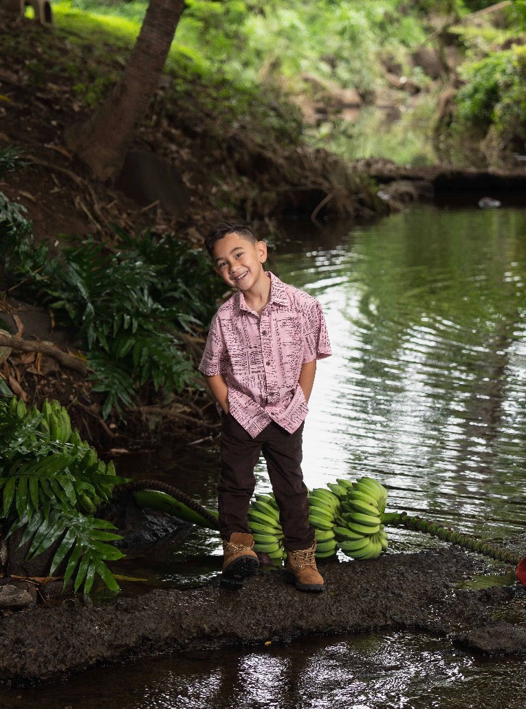 Aloha Shirt BOYʻS SHORT SLEEVE (LINEN MM ʻ26)