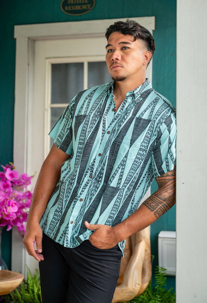 MENʻS Aloha Shirt Short Sleeve LINEN (HMP ʻ26)