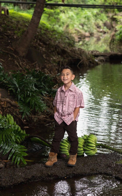 Aloha Shirt BOYʻS SHORT SLEEVE (LINEN MM ʻ26)