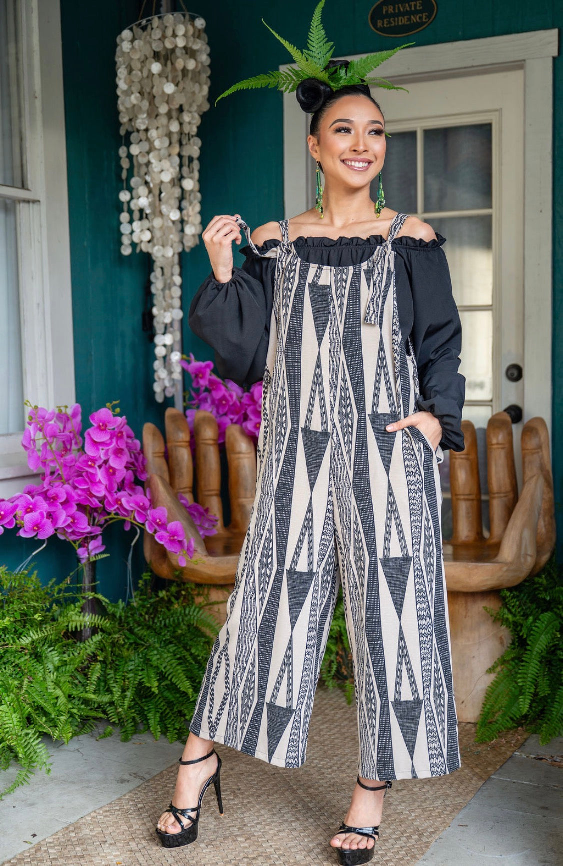 Kaʻi Tie Romper 3/4 AIRFLOW (HMP)
