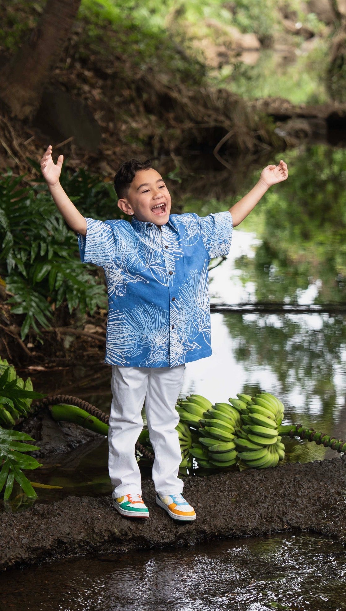 Aloha Shirt BOYʻS SHORT SLEEVE (LINEN MM ʻ26)