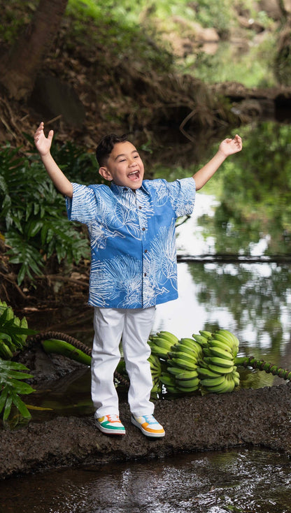 Aloha Shirt BOYʻS SHORT SLEEVE (LINEN MM ʻ26)