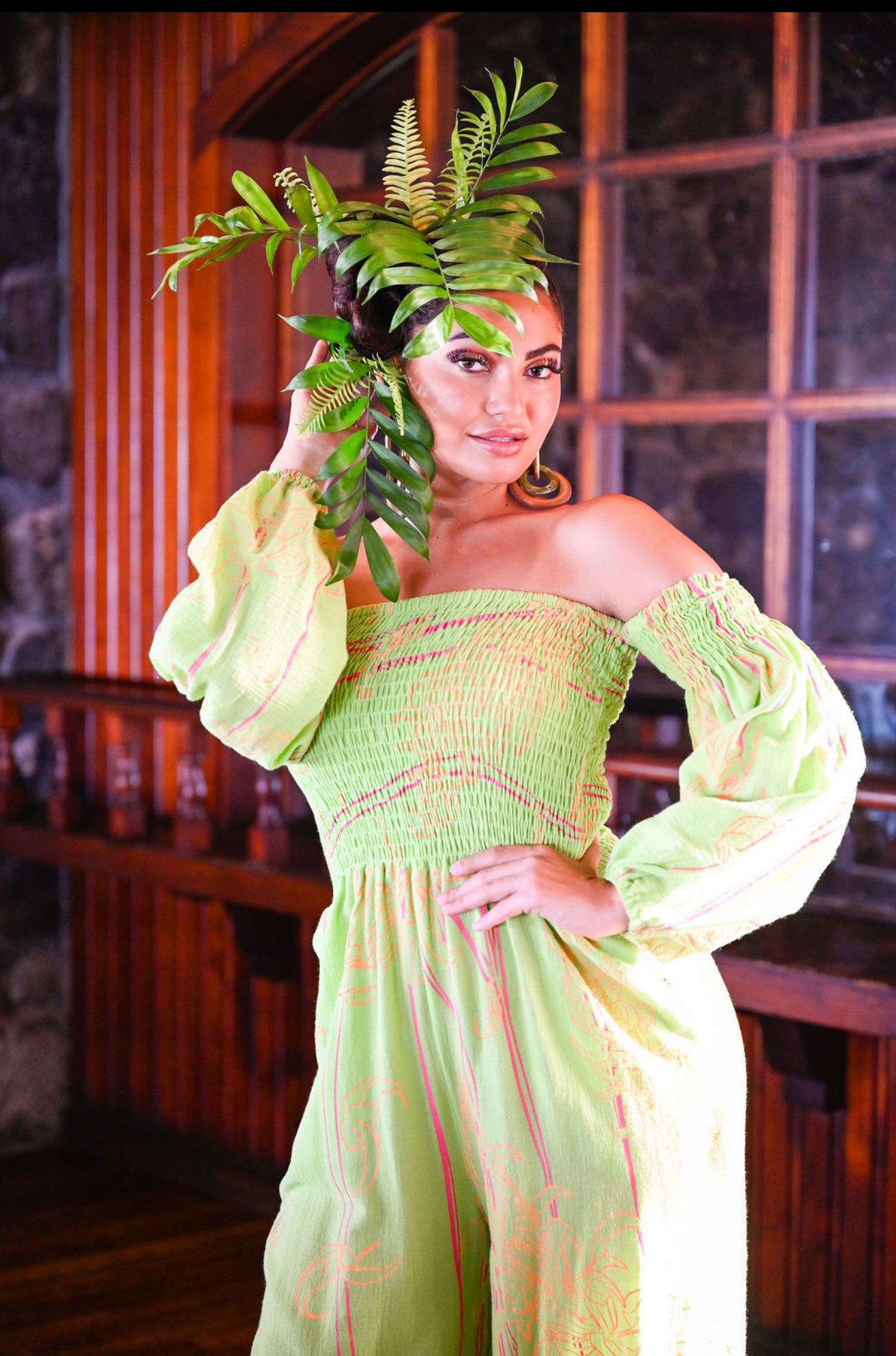 Kaila Smocking Pant Romper (GAUZE FALL’25)