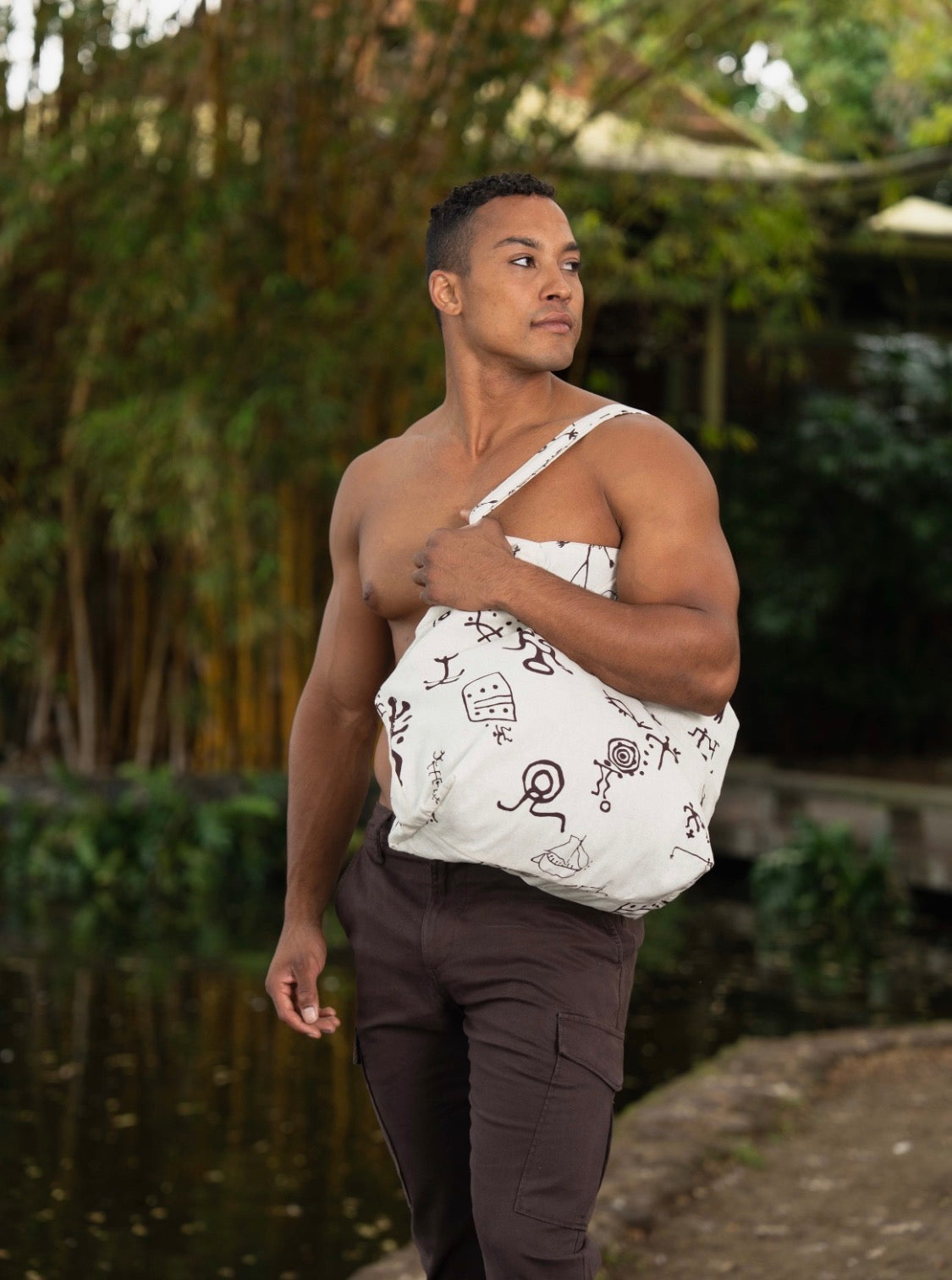 Niumalu 20" Reversible Tote Bag LINEN (MM ʻ26)