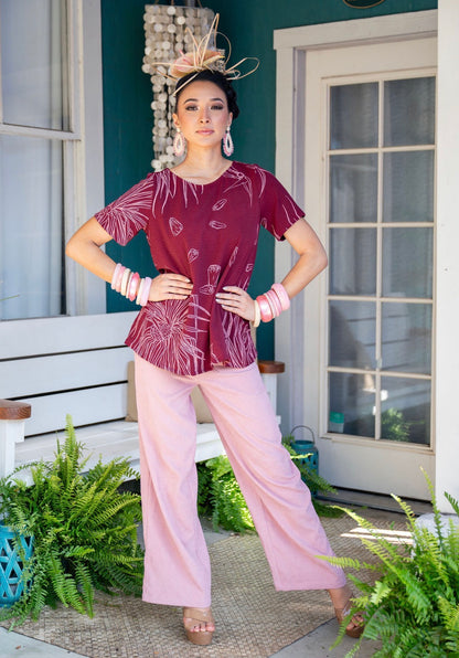 Hauoli SHORT SLEEVE Blouse AIRFLOW (BHD PHB ʻ26)