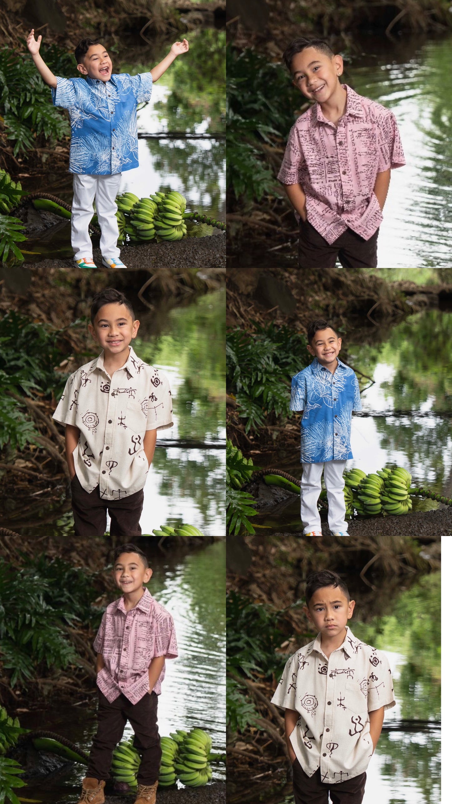 Aloha Shirt BOYʻS SHORT SLEEVE (LINEN MM ʻ26)