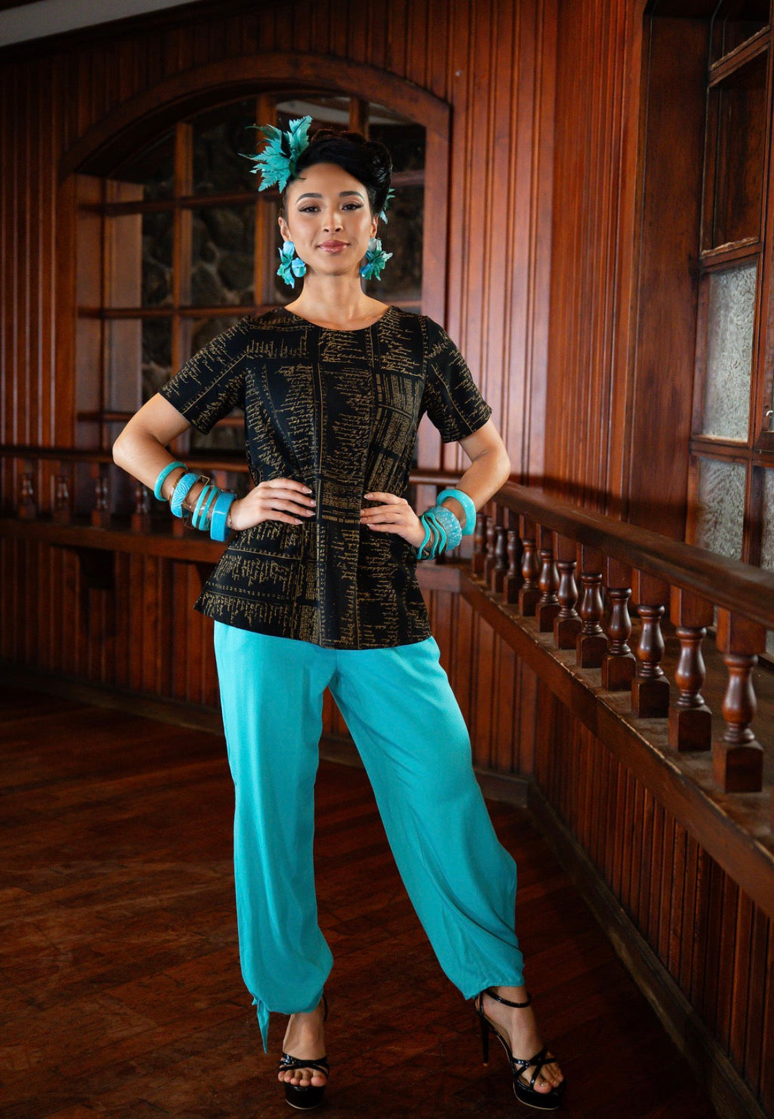 Hauoli SHORT SLEEVE Blouse AIRFLOW (PETITIONS GOLD)
