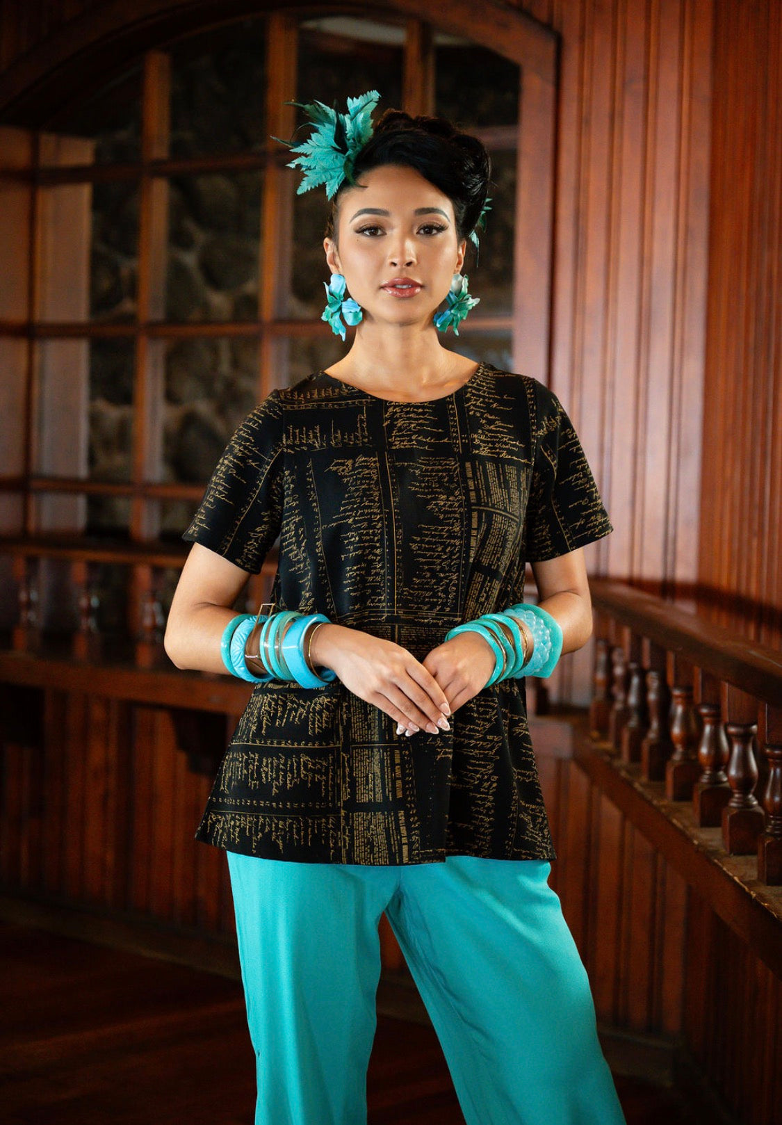 Hauoli SHORT SLEEVE Blouse AIRFLOW (PETITIONS GOLD)
