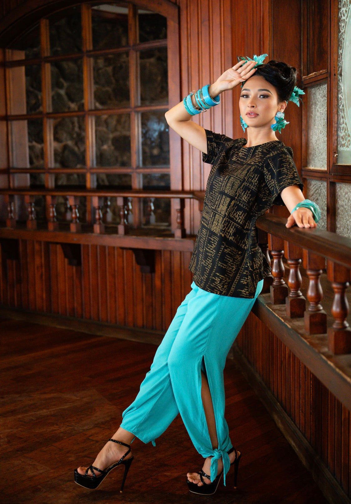 Hauoli SHORT SLEEVE Blouse AIRFLOW (PETITIONS GOLD)